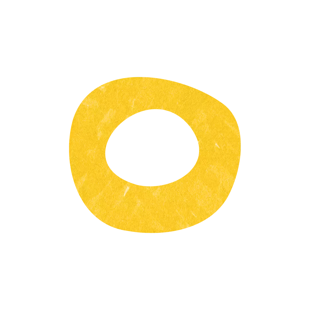 Variety Squiggle Shape - yellow donut